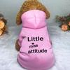 Little miss attitude Одежда для маленьких собак Толстовки Теплая флисовая одежда для домашних животных Костюм для щенка и кошки Пальто для щенков маленьких и средних собак