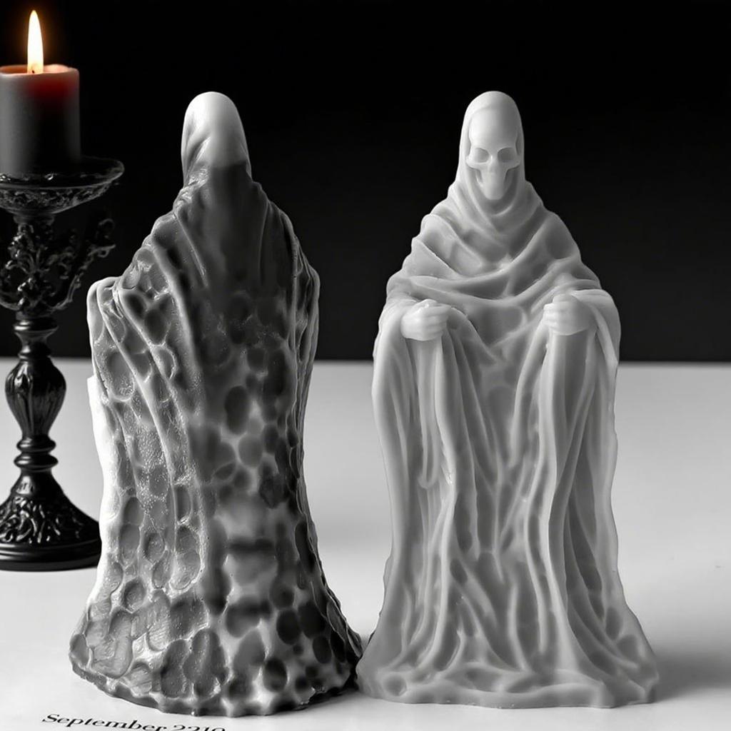 Halloween Skull Silicone Mold For Candle Soap Crafting Reusable Flexible Detailed Design Easy Release Non Toxic Eco Friendly Material