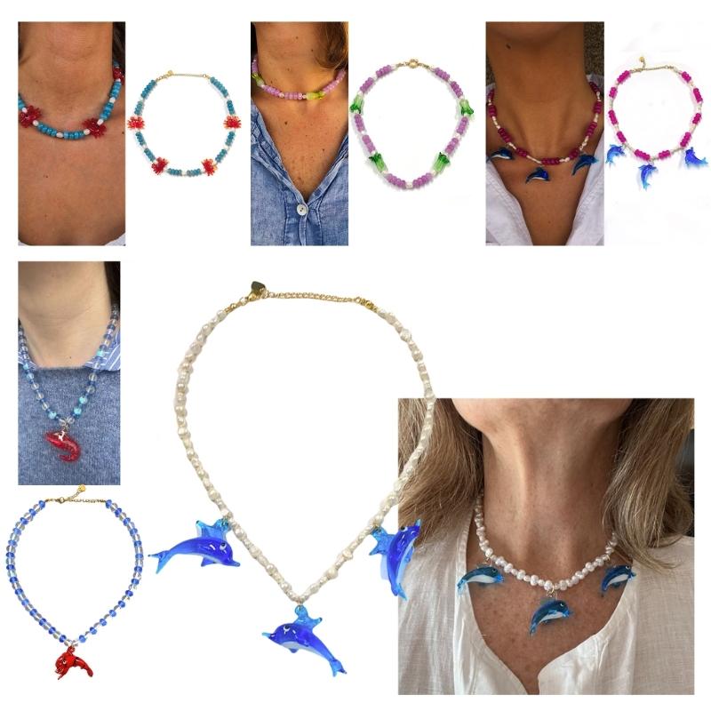 Sophisticated Freshwater Pearls Collar Necklace Adjustable Length Clavicle Chain Beaded Neckchain Ornament for Parties