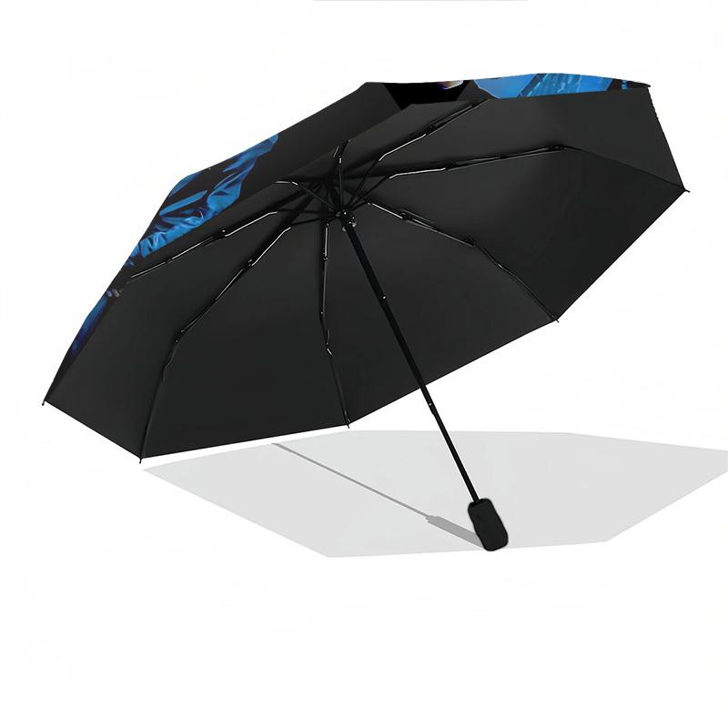 1pc Matrix Keanu Reeves Automatic Folding Umbrella - Compact 8-Rib Design, Durable Plastic & Iron1196L