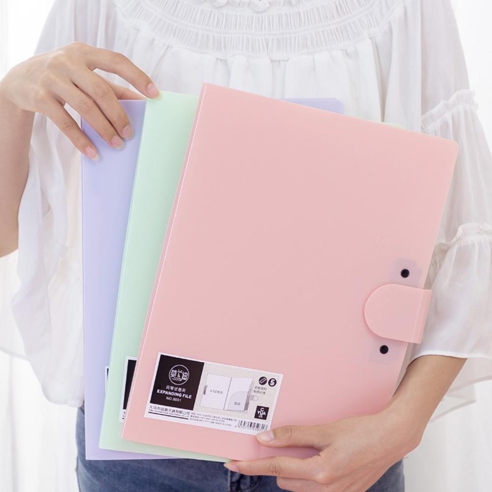 Simple Document Bag Multifunctional Test Paper Storage Booklet  Office Student Supplies