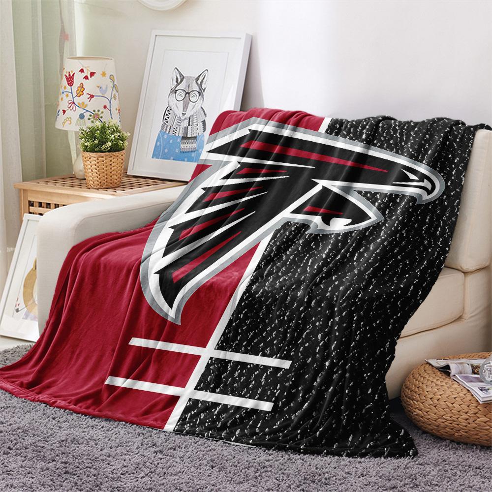 Фланелевое одеяло с принтом Atlanta Falcons, Высококачественное, Удобное для всех сезонов, Декор для дома, Тепло и уют, Идеально для рождественских подарков
