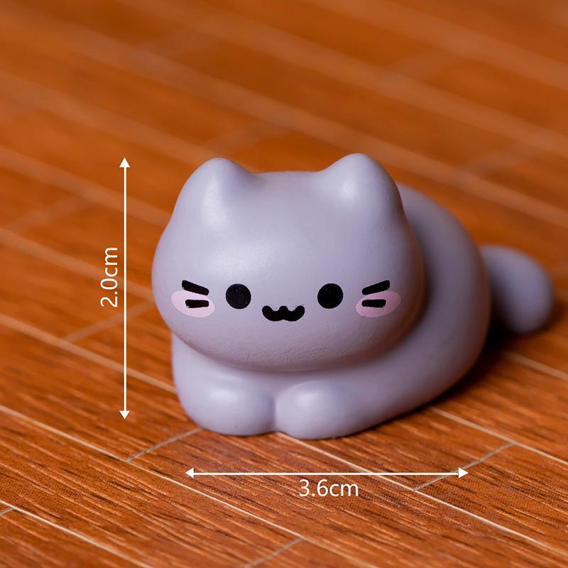 8Pc Cute Cat Animal Decoration Resin Craft Miniature Figure Tiny For Bonsai Fairy Garden Home Decor