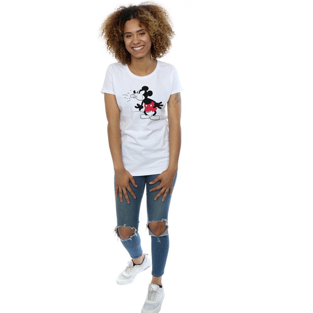 Disney Womens/Ladies Mickey Mouse Tongue Cotton T-Shirt