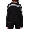 adidas Полосатый спортивный свитер с круглым вырезом для женщин, топы, черный H57308