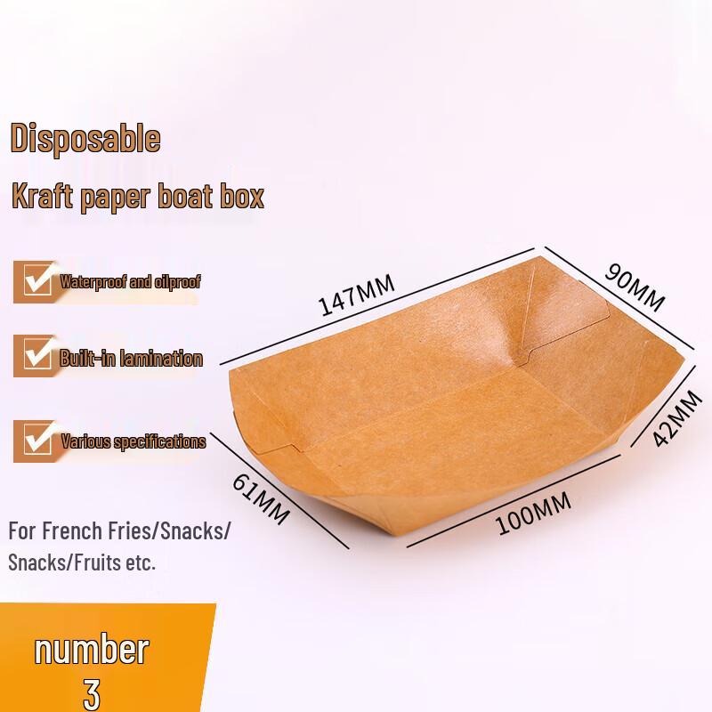 Yu Chu Disposable Kraft Paper Food Trays