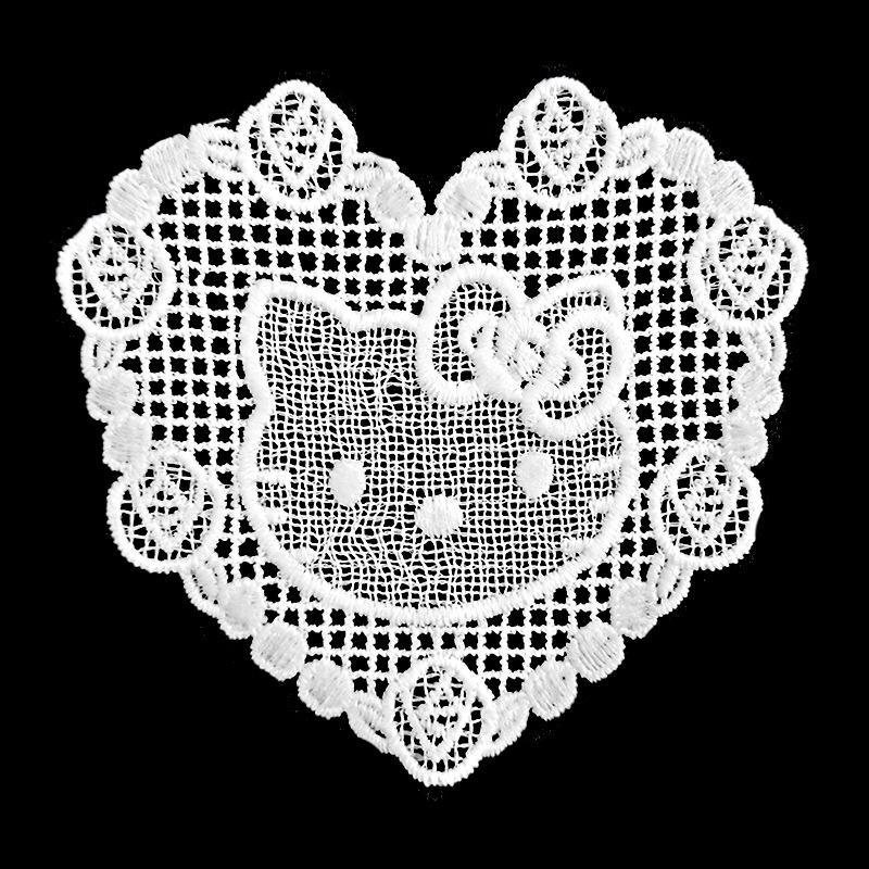 Embroidery Pocket Flower Milk Silk Mesh Embroidery Sheet Water-Soluble Lace Lace Accessories Diy White Flower Sheet