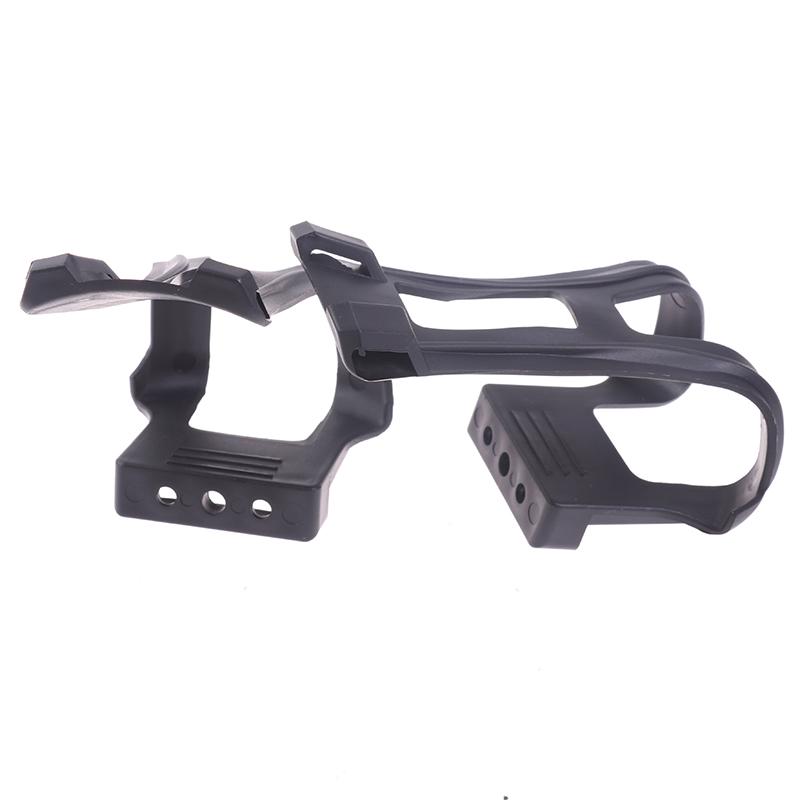 Пара велосипедных велосипедных педалей без ремешков, полузажимы, черные