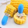 Corn Cob Holder Comfortable Grip Fruit Fork Reusable Convenient Corn On The Cob BBQ Fork Skewer Outdoor