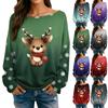 Womens  Fall Sweaters Long Sleeve Print Tops Pullover Sweaters Loose Dressy Casual Basic Clothes