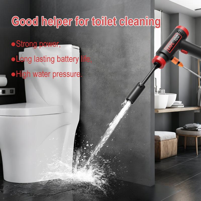 60Bar Cordless High-Pressure Washer Water Gun 160W Build In Lithium Battery For Bathtub, toilet Cars Yards Outdoor Cleaning