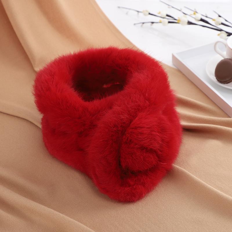 Women Cute Fashion Vintage Soft Cozy Stay Warm Thermal Furry  Winter Party Travel Skiing Scarf