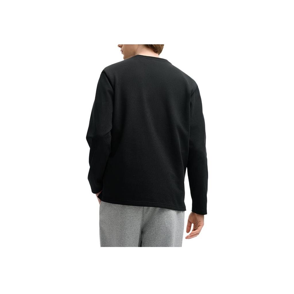 Fila Оригинальная удобная свободная повседневная футболка с длинным рукавом Мужские топы Черный F51U539213F-BK