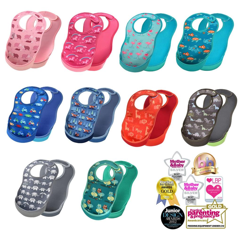 Bibetta Ultra Bib Unicorn Mealtime Machine with for Baby Food and Daycare Apron, Washable, Sleeveless, Bib,