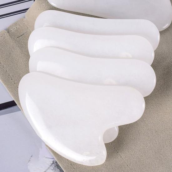 Доска Гуаша в форме сердца для подтяжки кожи синтетический массаж тела белая скребковая доска для лица