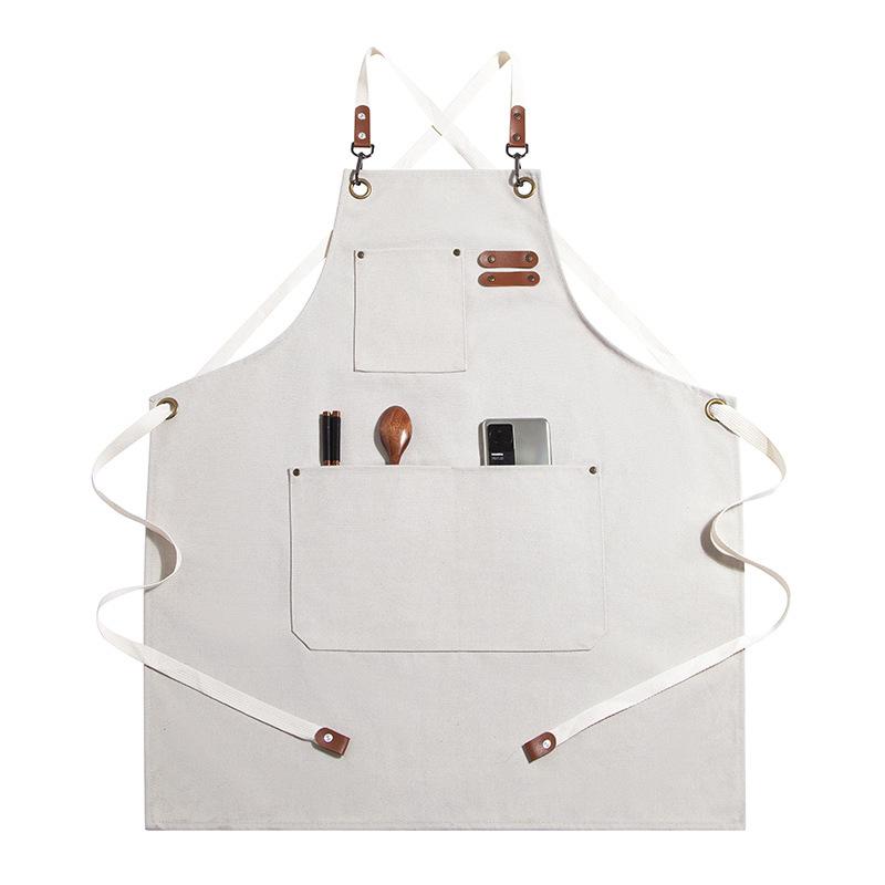 1 шт. Мужской фартук Водоотталкивающая ткань Холщовый фартук Поварской рабочий фартук Подходит для барбекю Ресторан Бар Магазин Кафе Студия Униформа