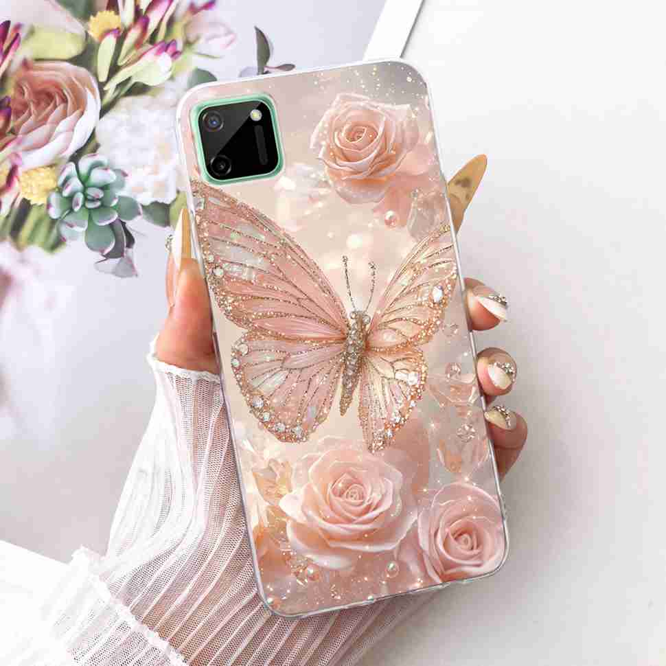 For Oppo Realme C11 Case RMX2185 Cute Cat Cartoon Soft Silicone Phone Back Cover For Realme C11 C 11 RealmeC11 2020 Case Capa