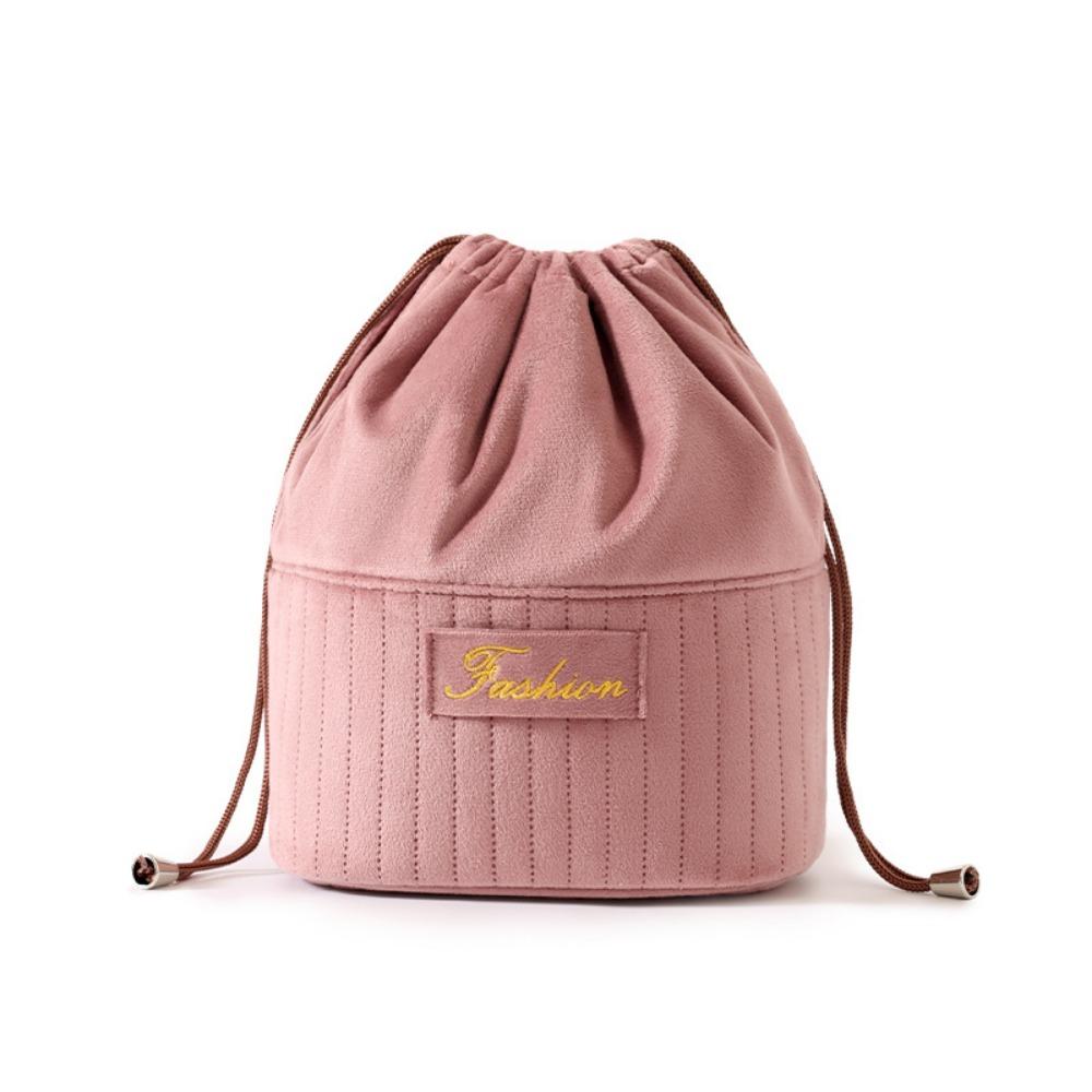 Convenient Multicolor Makeup Bag Large Capacity Flannel Drastring Storage Bag Multi-functional Toiletry Bag Unisex