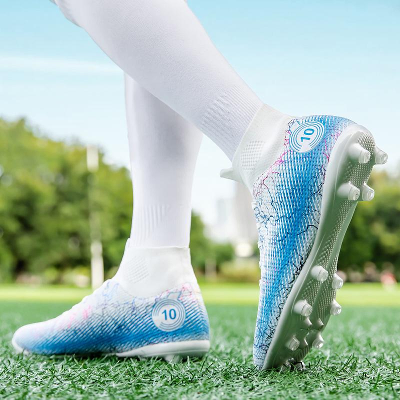 Футбольные бутсы 35-48 унисекс футбольные бутсы высокого качества большого размера с высокой эластичностью носки футбольные бутсы с шипами для искусственного газона детские футбольные бутсы