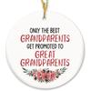 Grandparents Gifts Ornament, Grandparent Gift from Grandkids, Pregnancy Announcement Promoted to Grandparents Ornament, Great Grandparent Birthday