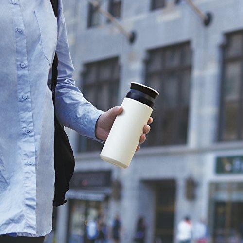 KINTO Travel Tumbler 500ml White, Double-Walled Vacuum Insulation, Keeps Drinks Hot or Cold (20942)