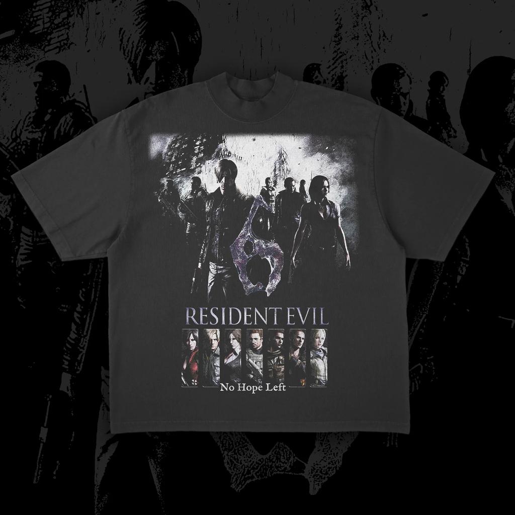 Ретро Стиль Классическая Тема Ужасов Игра Resident Evil Аксессуары Футболки Из 1990-х Унисекс Графический Принт Футболка Мужчины Женщины Топы