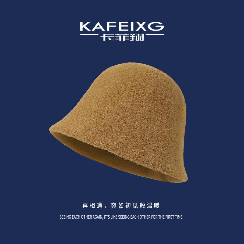 Маленькое лицо, черная рыбацкая шляпа, детская осенне-зимняя универсальная защитная повязка для лица, панама с короткими полями, теплая шерстяная шапка-ушанка