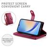 DF-011 For Samsung Galaxy A34 5G Case Card Slots Zipper Leather Cover Crossbody Phone Bag