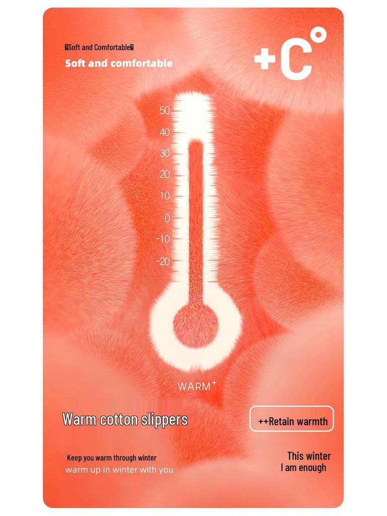 2025 New Non-slip Thick Sole Cotton Slippers for Men & Women - Warm Velvet, Indoor/Outdoor Comfort, Autumn/Winter