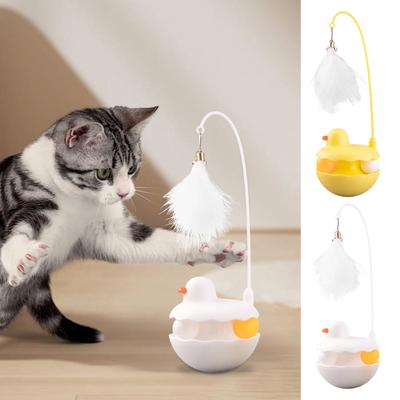 Игрушки для кошек Интерактивная игрушка для котенка Съемное перо Легкая смоляная утка
