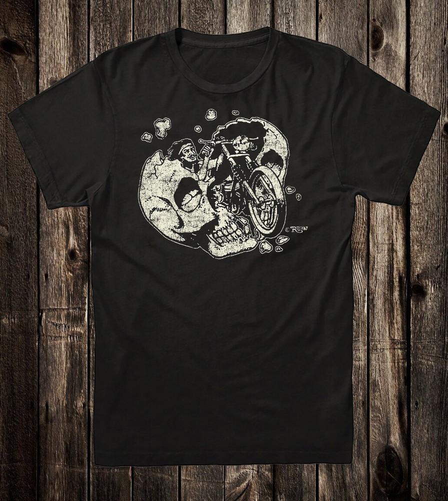 Retro Hot Rod T Shirt Tee 100% Cotton Motorcycle Roth Studios Skull Biker Unisex T-Shirt