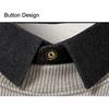 Men's Casual Patchwork Fake Two-piece Knitted Inner Sweater, Men's Warm Lapel Shirt Sweater