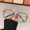 New Fashion Square Reading Anti Blue Light Glasses Women Brand Designer White Female Eyeglasses Metal Frame Transparent Glasses