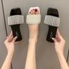 Korean Version of Summer New Fashion Style Outside Slippers for Women Rhinestones Harbor Style Flat Flip Flops Beach Sandals Women's Trend