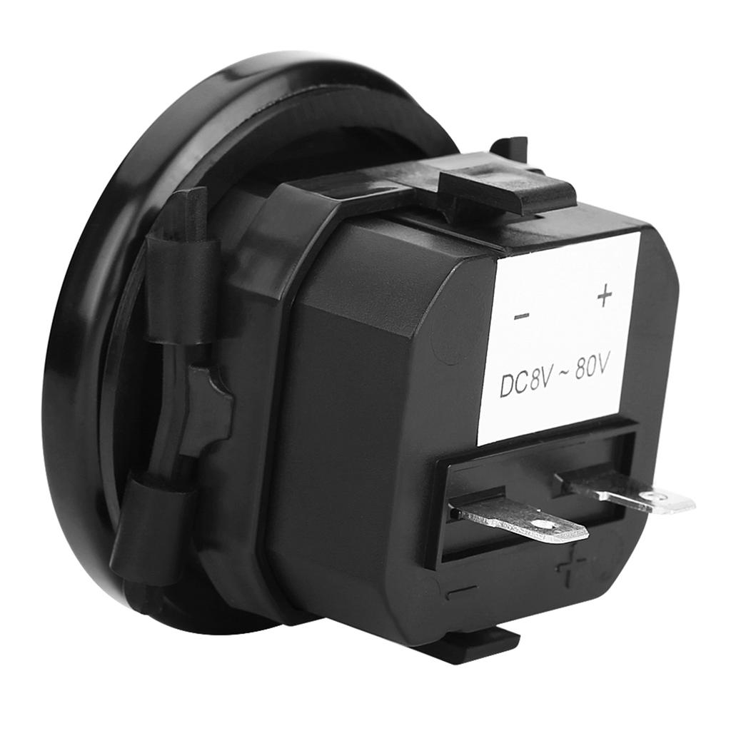 DC 8‑80V Round Mechanical Hour Meter Gauge Timer Hourmeter for Car Truck Boat Engine