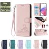 6-Color PU Leather Phone Wallet Case with Cat-and-Mouse Pattern Case for Realme 8 9 10 11 12 13 14,GT3 GT5 GT6...Narzo 20 50...C11 C12 C15 C17...