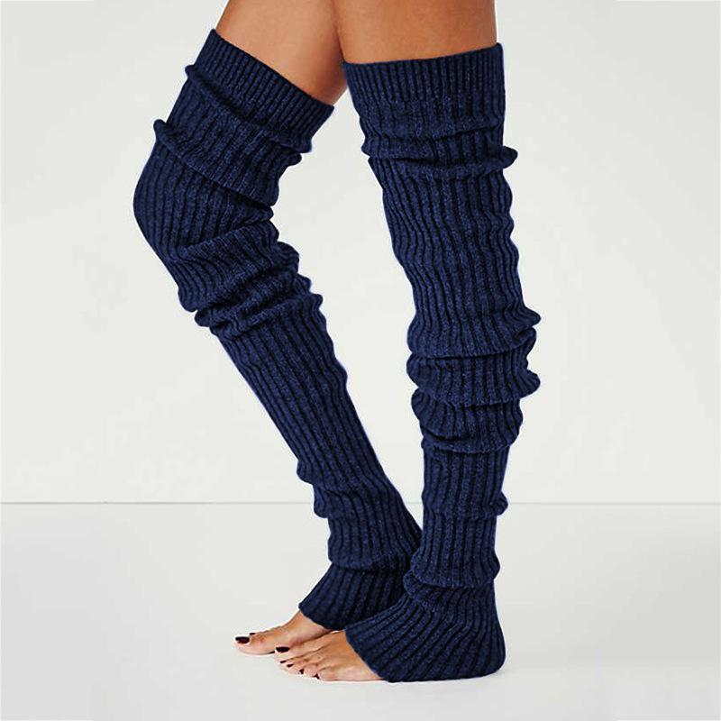 Winter Long Warm Leg Warmers Knitting Knee High Socks Girl Boot Topper Sock Skinny Stockings Lolita Knitted Crochet Long Socks