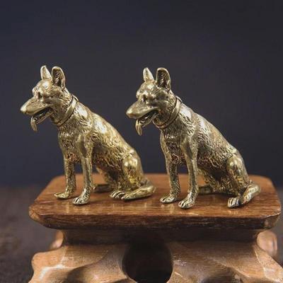 1 шт. латунная металлическая статуэтка собаки-корги, маленькое украшение, маленький щенок, волк, статуэтки, китайский настольный чай, домашнее животное, украшение для дома