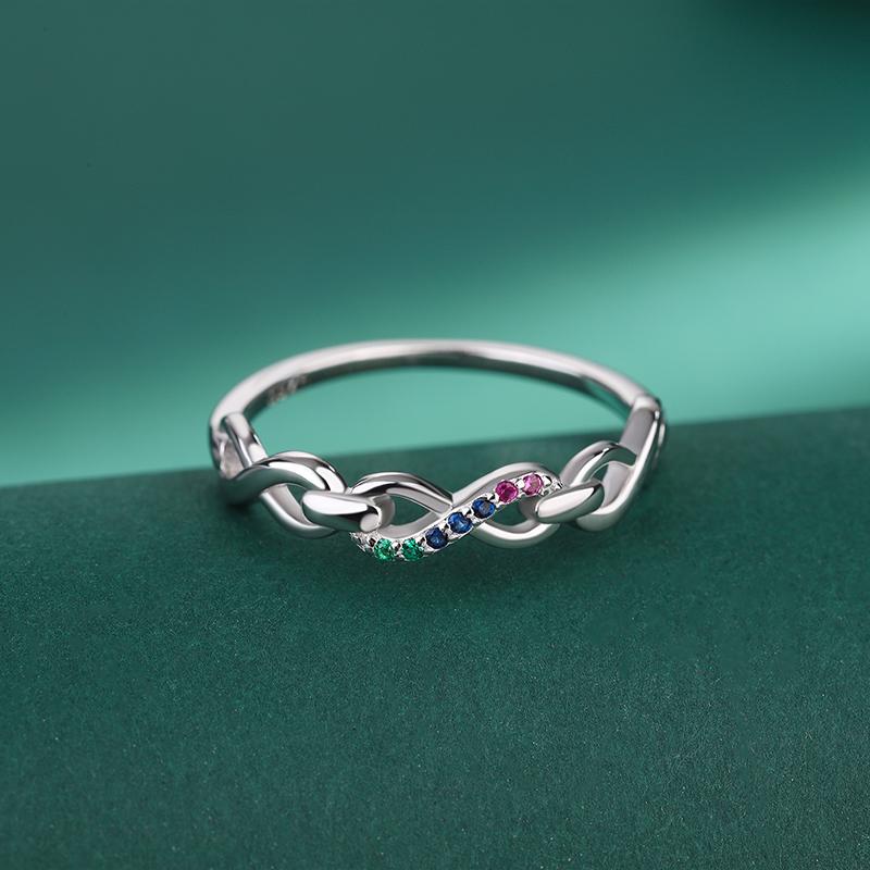 Изысканное красочное серебряное кольцо с цирконом S925 для женщин, модные вечерние украшения, ювелирные изделия из стерлингового серебра, ювелирные изделия из стерлингового серебра высокого качества, подарок на день рождения