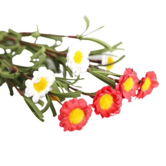 Искусственный поддельный шелковый букет ромашек для украшения дома, свадьбы, вечеринки, 8 головок