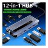 Универсальная док-станция USB-C 12-в-1 с выходом HDMI 4K 60 Гц, поддержкой PD100 Вт и отсеком для SSD M.2
