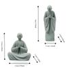 Micro-Landscape Meditation Monks Figurine Resin Funny Zen-Themed Decoration Desk Home Prayer Monks Statues