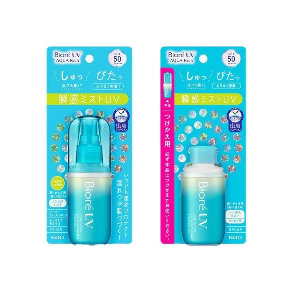 Biore UV Aqua Rich Biore Aqua Rich Aqua Protect Mist SPF50 Main Product 60ml + Refill 60ml