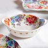 Цветная роспись Цветочные керамические миски Креативные необычные рестораны Фруктовая салатница Изысканная миска Набор тарелок Бытовая посуда