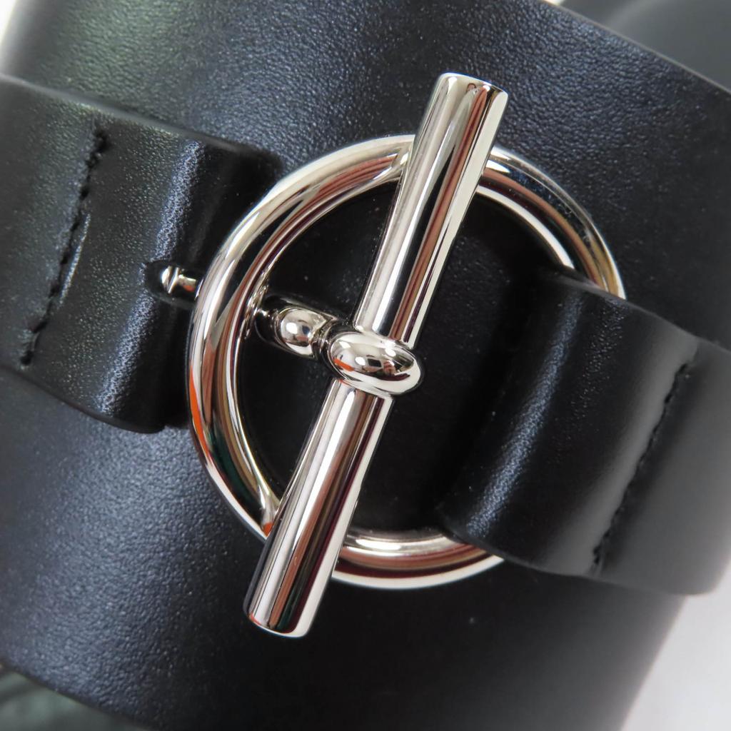 Excellent HERMES Sandals cute Purchased in 2025 Glennan Metal Leather black  Used