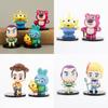 Charming Pink Bear Rabbit Alien Cartoon Figurines Pvc Anime Characters 8cm Set