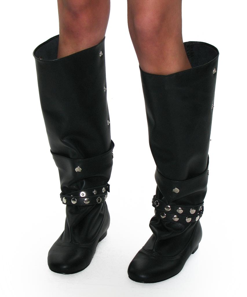 Partimento Women Multiway Slouch Flat Tall Boots_Black
