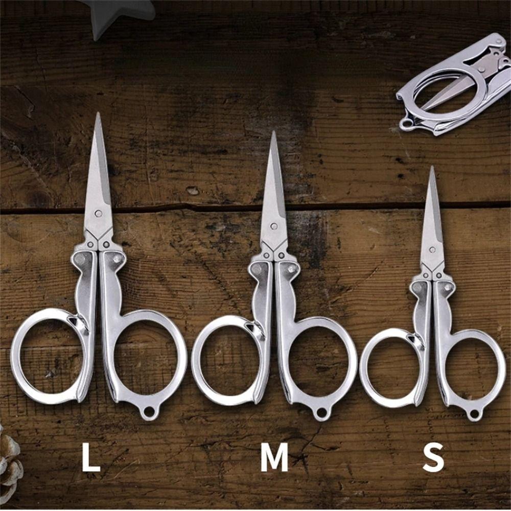 Crafts Pocket Foldable Stainless Steel Fishing Scissors Folding Scissors Embroidery Small Scissors