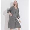 Women's Plus Size Mid-Length Zipper Nightgown and Wearable Bath Towel - Spring/Summer Collection