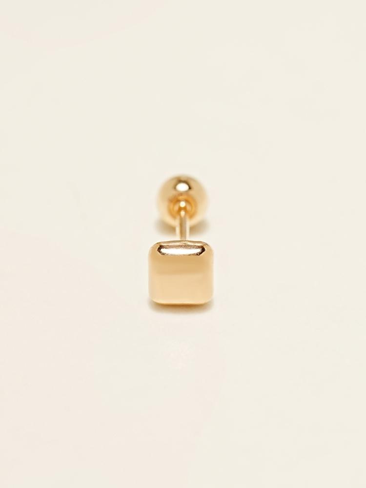 Минималпирсинг Серьги-гвоздики Candy Square из 14-каратного золота